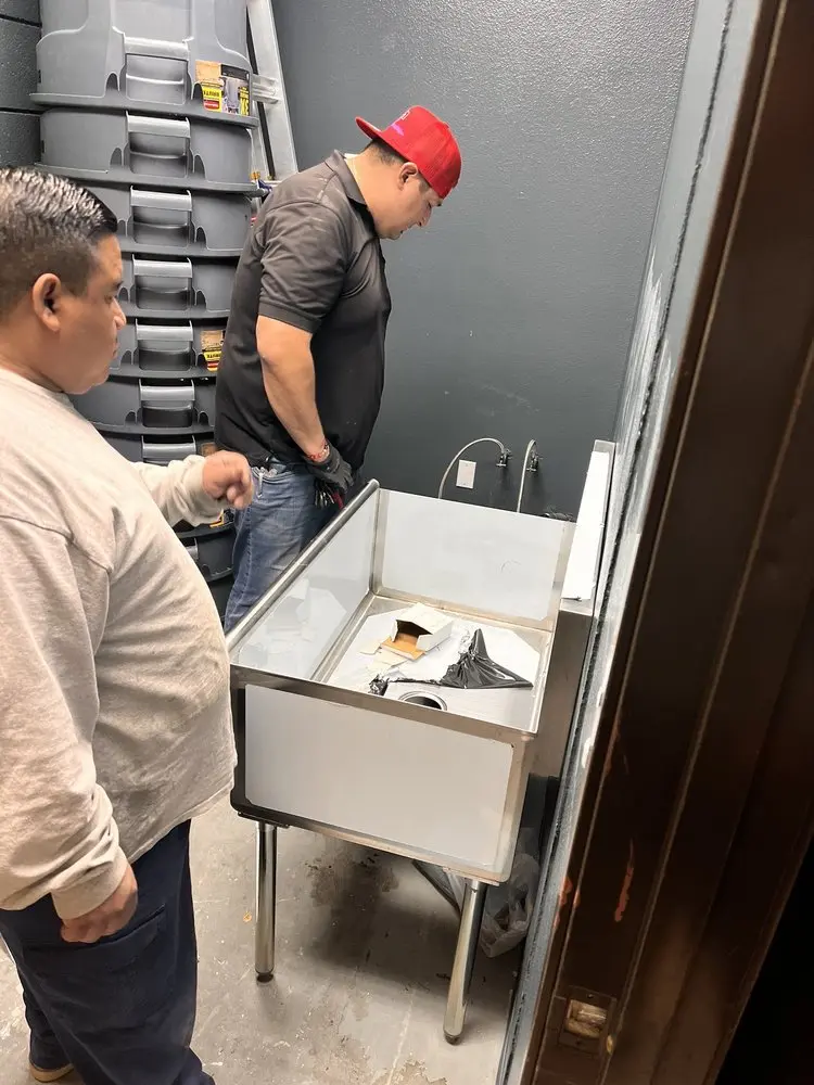Commercial plumbing and sink installation in Cornwall